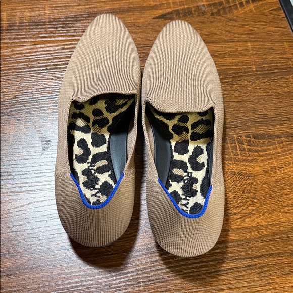Rothy's Tan and Blue woman’s Loafers - Picture 2 of 5
